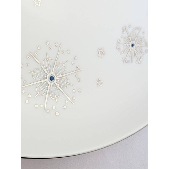 MCM 1950s Silver Trim Bread Butter Plate Retro Summit Fine China Stardust Japan - Picture 4 of 5